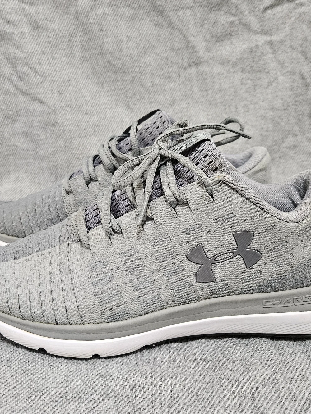 Under Armour Threadborne Slingflex Overcast Grey Athletic Shoes Women's Size 8.5